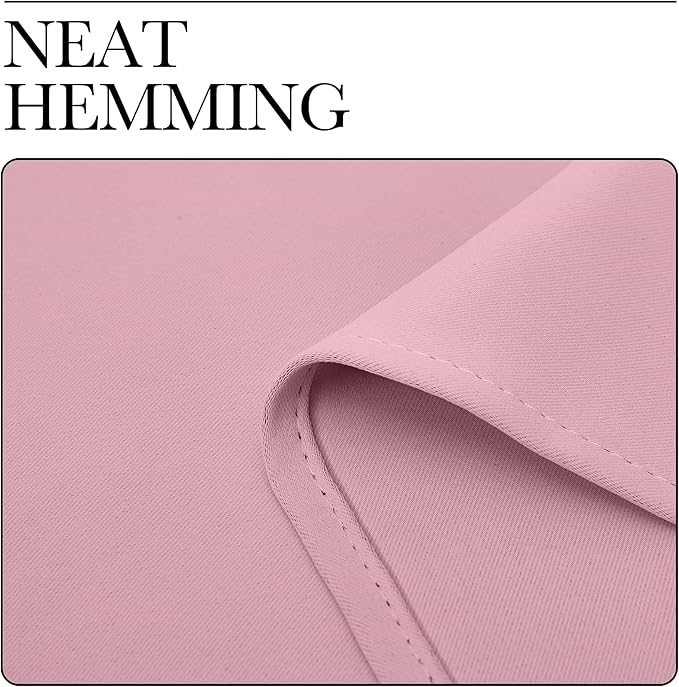 NICETOWN Blackout Curtain 57 inch Length, W55 x L57 Inch, Rouge Pink, 8 Grommets Top, 1 Piece, Thermal Insulated Modern Window Treatment Soundproof Drape Panel for Bedroom/Living Room