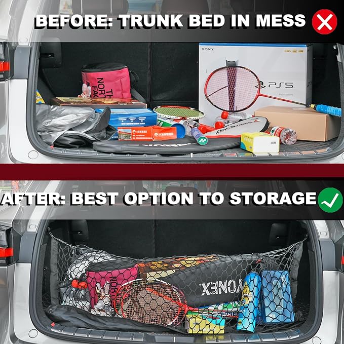 Envelope Style Cargo Net Compatible with Hyundai Palisade Upgraded New 2026 2025 2024 2023 2022 2021 2020 Trunk Car Rear Tailgate Touring Netting