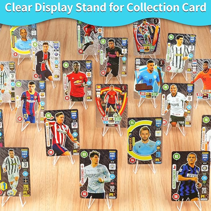 Reastar Card Display Stand, 20 Pack Small Easel Stand, Acrylic Picture Holder Stands for Coin Graded Card Sports Card Trading Card (2.7Inch), clear