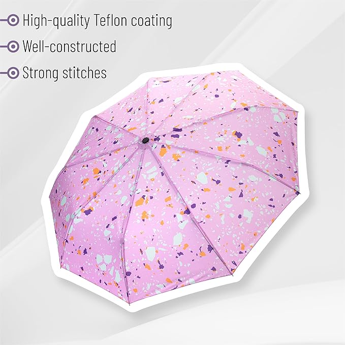 Mr. Pen- Windproof Travel Umbrella, Small Water-Resistant Automatic Folding Umbrella for Rain and Sun, Light, Compact and Portable for Women & Men, Fits Car & Backpack