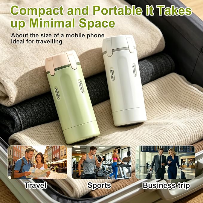 4 in 1 Travel Dispenser Bottle Leakproof Refillable Travel Bottles for Toiletries Portable Size Containers for Shampoo Lotion Cosmetics Travel Essentials for Women Men (Green)