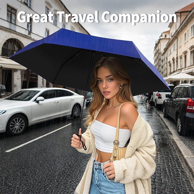 Yoobure Small Mini Umbrella with Case Light Compact Design Perfect for Travel Lightweight Portable Parasol Outdoor Sun&Rain Umbrellas