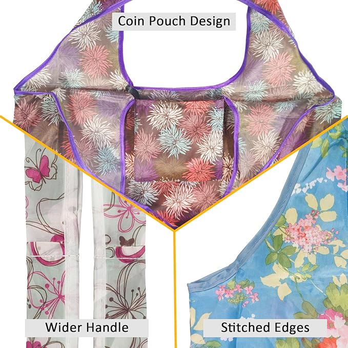 Grocery Reusable Shopping Bags, 4 Pack 50Lbs Foldable Large Washable Market Bags, Foldable Large Capacity Tote Bag For Travel, Bulk Market Cloth Storage Gifts Bags For Women