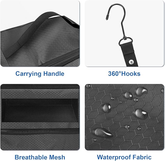 Olosar Suitcase Organizer, Travel Luggage Organizer Portable Hanging Travel Shelves Collapsible Hanging Packing Cubes for Carry on Suitcase