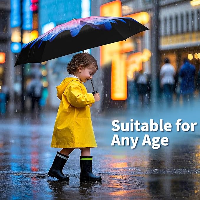 Yoobure Small Mini Umbrella with Case Light Compact Design Perfect for Travel Lightweight Portable Parasol Outdoor Sun&Rain Umbrellas