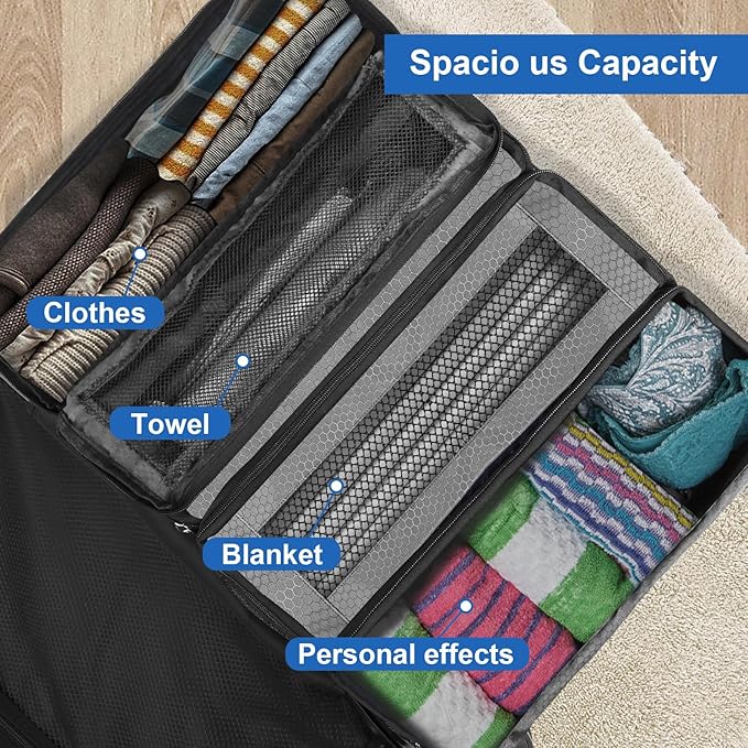 Olosar Suitcase Organizer, Travel Luggage Organizer Portable Hanging Travel Shelves Collapsible Hanging Packing Cubes for Carry on Suitcase