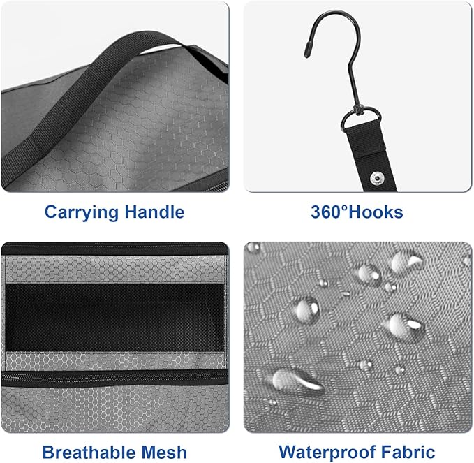 Olosar Suitcase Organizer, Travel Luggage Organizer Portable Hanging Travel Shelves Collapsible Hanging Packing Cubes for Carry on Suitcase