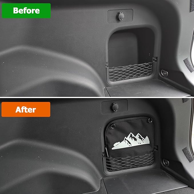 Trunk Upgrade, Trunk Organizer Pocket Bag, Trunk Cubby Storage bag,Cargo side pocket For Toyota Rav4 2025 2024 2023 2022 2021 2020 2019 Black, 1 pc Multifunction Backpack