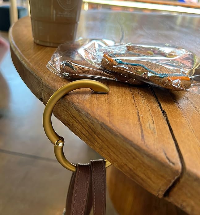 Clipa Bag Hanger - The Ring that Opens Into a Hook, Closes Automatically | Hangs Almost Anywhere in Just 1/2" of Space | Holds 33 lbs Yet Weighs Only 1.6 oz | 8 Styles | 3 yr Warranty