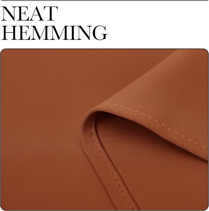 NICETOWN Room Darkening Curtains for Bedroom, Burnt Orange Thermal Insulated Drapes 63 inches Long for Small Shack Window (1 Panel, 70" Wide per Panel)