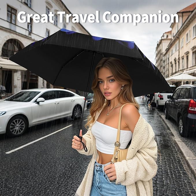 Yoobure Small Mini Umbrella with Case Light Compact Design Perfect for Travel Lightweight Portable Parasol Outdoor Sun&Rain Umbrellas