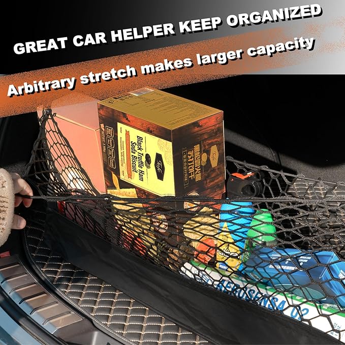 Envelope Style Cargo Net Compatible with Subaru Outback New 2026 2025 2024 2023 2022 2021 2020 2019 2018 2017 2016-2000 Trunk Car Rear Tailgate Touring Netting