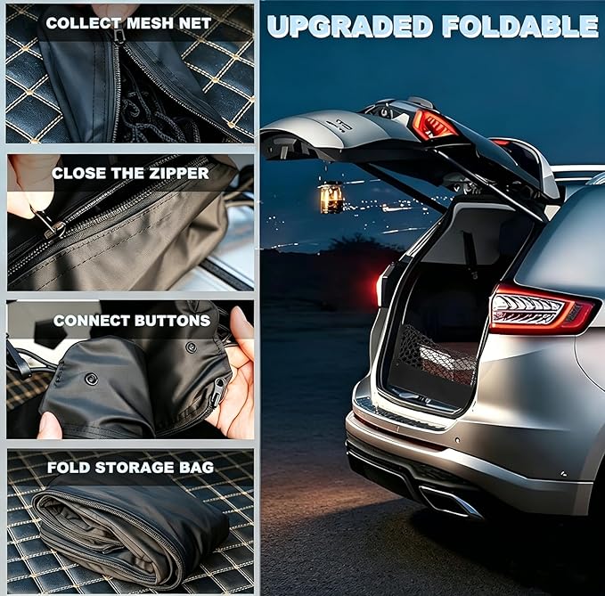 Envelope Style Cargo Net Compatible with Subaru Forester SK New 2026 2025 2024 2023 2022 2021 2020 2019 2018 2017 2016 2015 2014 2013 2012 2011 2010 2009 2008 2007-1998 Trunk Car Rear Tailgate Netting