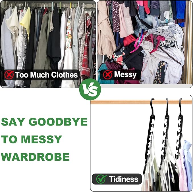 8-Pack-Closet-Organizers-and-Storage,Sturdy Organization-and-Storage-Hangers-Space-Saving for Wardrobe,Dorm-Room-Essentials for College Students Girls Smart Clothes Hanger Apartment Essentials