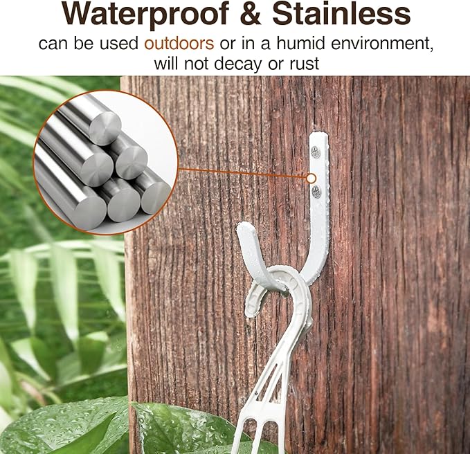 Wall Hooks for Hanging Towel/Coat - 22LB Screw in Metal Hanger Wall Mount, for Outdoor, Closet, Door, Bathrooms, for Backpack, Robe, White 20 Pack