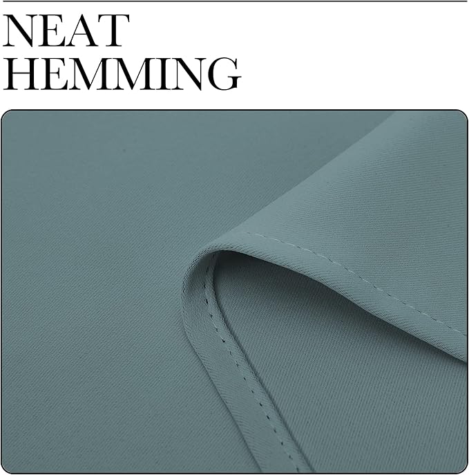 NICETOWN Greyish Blue Blackout Curtain 118 inch Long, W55 x L118, 1 Panel, Thermal Insulated Window Treatment with Grommet Room Darkening Thermal Insulated Panel for Bedroom/Living Room