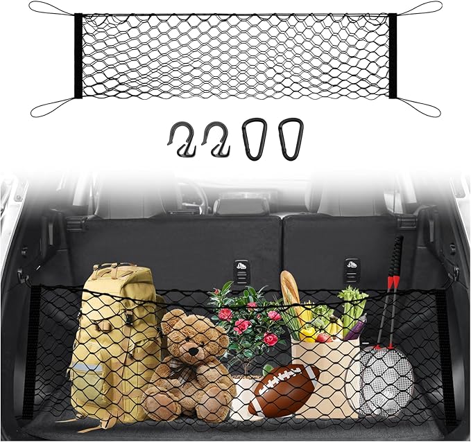Karltys Cargo Net for Nissan Murano 2025-2026 Trunk Net | Envelope Style Elastic Mesh Net | Heavy Duty Metal Hooks | Nissan Murano Accessories