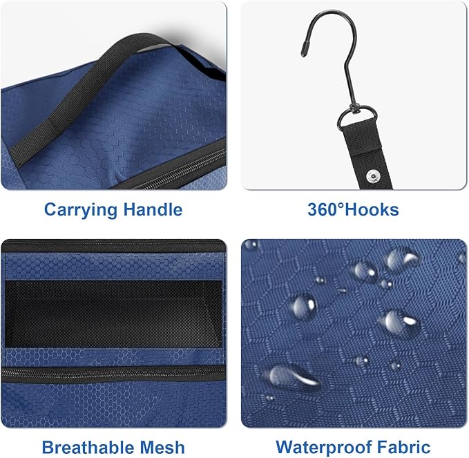 Olosar Suitcase Organizer, Travel Luggage Organizer Portable Hanging Travel Shelves Collapsible Hanging Packing Cubes for Carry on Suitcase