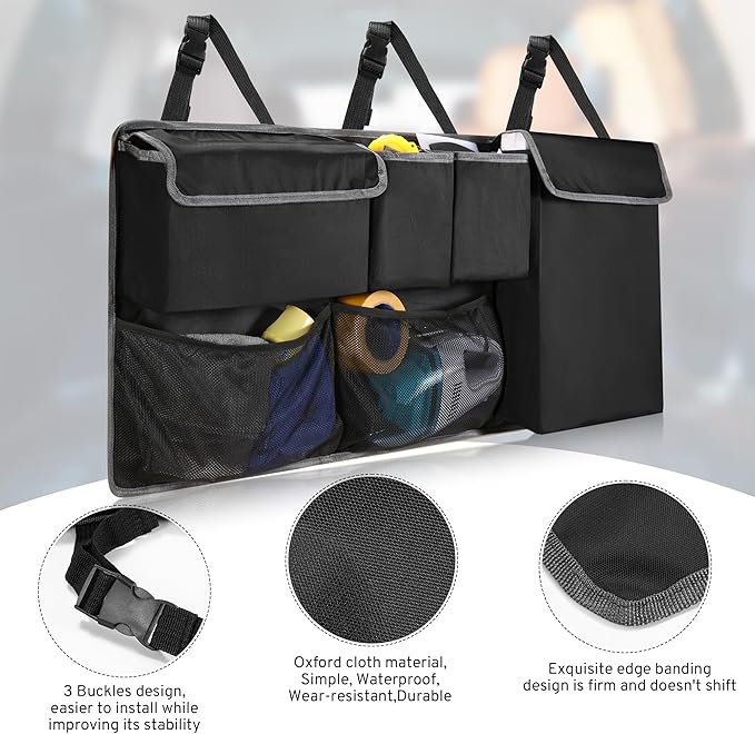 XHRING Car Trunk Organizer Backseat Hanging Storage Bag for Subaru Crosstrek Forester Outback Ascent Premium Sport Limited Base Touring XT SUV Accessories 2000-2025 2026