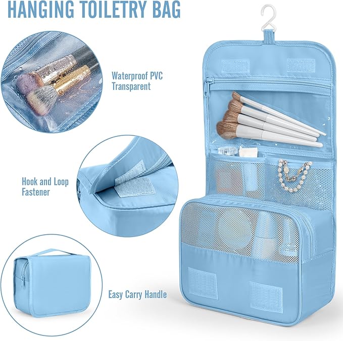 Veken 8 Set Packing Cubes for Travel Essentials, Suitcase Organizer Bags in 4 Sizes, Carry-On Luggage Accessories with Large Laundry & Shoes Bag, Must-Have for Airplane, Road Trip & Camping