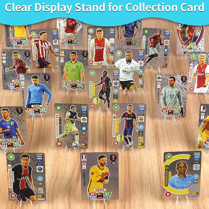 Reastar Card Display Stand, 20 Pack Small Easel Stand, Acrylic Picture Holder Stands, for Challenge Coin Graded Card Sports Card Trading Card PSA Card Baseball Card (1.4 Inch Tall)