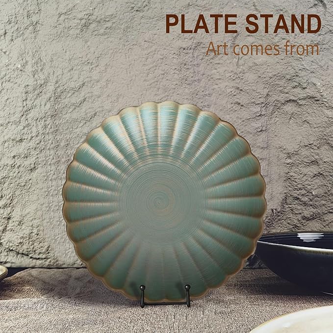 Hoewina Plate Stands for Display, 3 Pack 12 Inch Plate Holder Display Stands, Metal Frame holder stand for Book, Picture, Decorative Plate, Photo and Platter, Tabletop Art