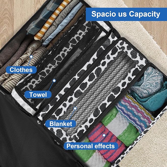 Olosar Suitcase Organizer, Travel Luggage Organizer Portable Hanging Travel Shelves Collapsible Hanging Packing Cubes for Carry on Suitcase
