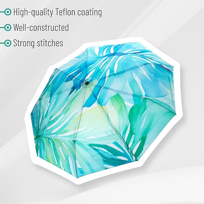 Mr. Pen- Windproof Travel Umbrella, Small Water-Resistant Automatic Folding Umbrella for Rain and Sun, Light, Compact and Portable for Women & Men, Fits Car & Backpack