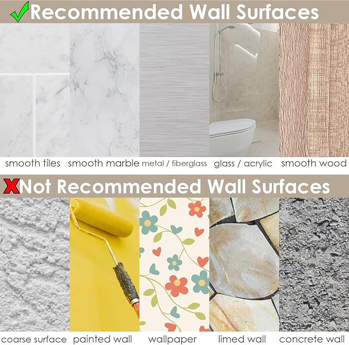 Shower Caddy Adhesive Replacement Stickers, Shower Organizer Adhesive Replacement, Assorted Wire Hook 10 Pack