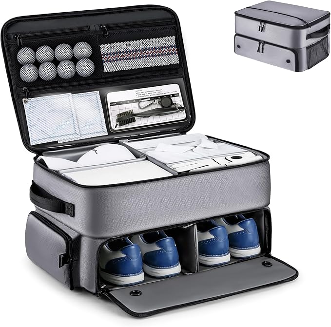 BRANTMAKER Golf Trunk Organizer, Golf Accessories for Men/Women to Storage Stuff and Gear, Cool Gifts for Golfers, Dad, Him/Her, Birthday or Father’s Day