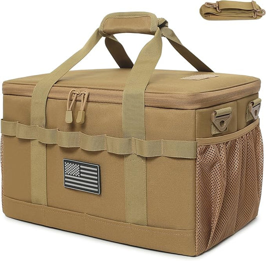 Tactical Camping Storage Bag 28L Tactical Utility Tote Bag Camping Cookware Organizer Trunk Organizer