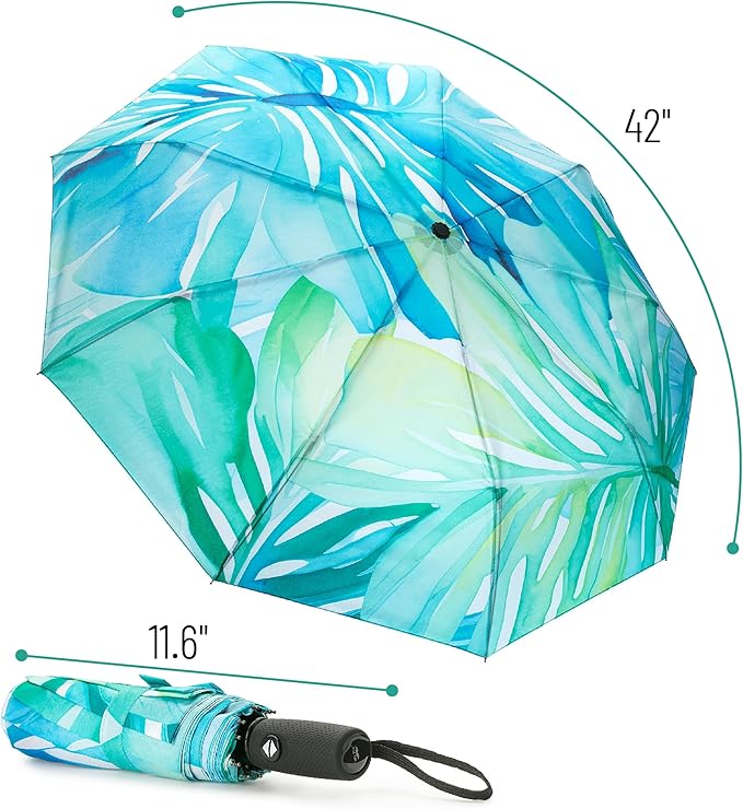 Mr. Pen- Windproof Travel Umbrella, Small Water-Resistant Automatic Folding Umbrella for Rain and Sun, Light, Compact and Portable for Women & Men, Fits Car & Backpack