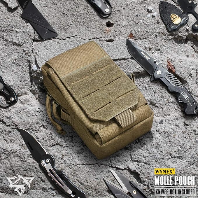 WYNEX Tactical EDC Pouch, Molle Utility Pouches Gadget Organizer Phone Holder Waist Pack Smartphone Pouch Tool Holster Pocket