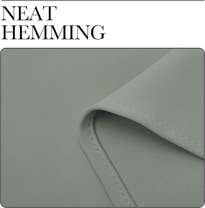 NICETOWN Blackout Curtain Blind for Bedroom, Single Panel, W34 x L63 inches, Greyish Green, Thermal Insulated Grommet Blackout Room Darkening Drape/Drapery