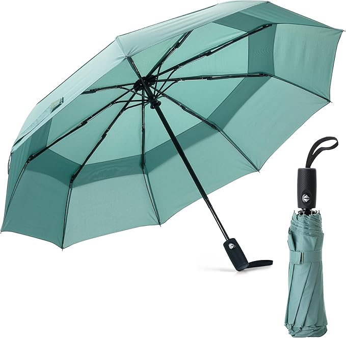 Mr. Pen- Windproof Travel Umbrella, Small Water-Resistant Automatic Folding Umbrella for Rain and Sun, Light, Compact and Portable for Women & Men, Fits Car & Backpack