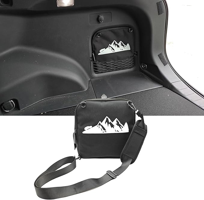 Trunk Upgrade, Trunk Organizer Pocket Bag, Trunk Cubby Storage bag,Cargo side pocket For Toyota Rav4 2025 2024 2023 2022 2021 2020 2019 Black, 1 pc Multifunction Backpack