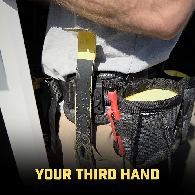 MagMaster | Magnetic Tool Holder - Strong Clip-On Belt Magnet Holster for Screws, Nails, Hammer, Sockets, Pliers, Screw Driver, Trowel, Drill Bit, Wrench, or Any Magnetic Tools and Hardware