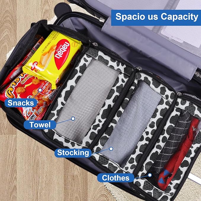 Olosar Suitcase Organizer, Travel Luggage Organizer Portable Hanging Travel Shelves Collapsible Hanging Packing Cubes for Carry on Suitcase