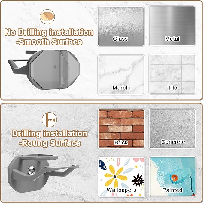 Niunuerga 22 Pack Adhesive Hat Hooks for Wall, Super Strong Hat Rack for Baseball Caps, Hat Organizer Display for Home Decor, Hat Hangers Holder for Wall, Door, Closet, No Drilling (Gray)