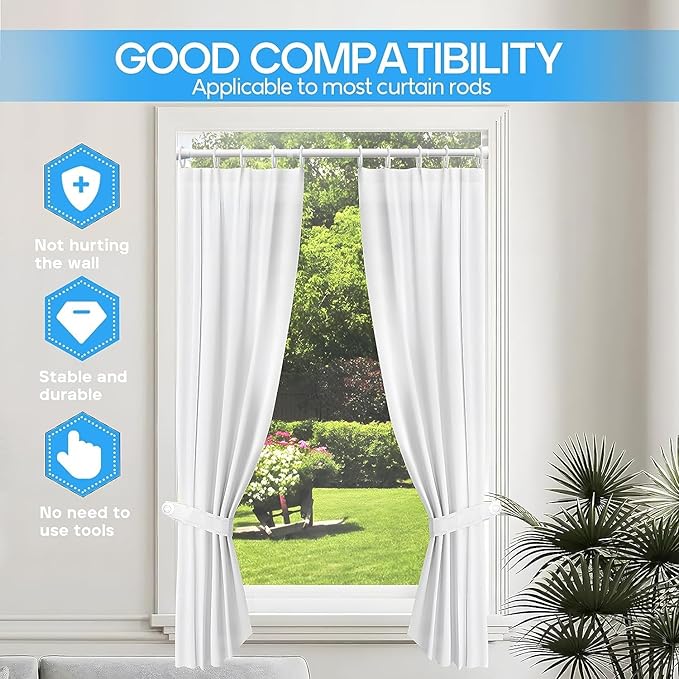 Tension Curtain Rod White 1PCS Tension Rods for Windows 30 to 64 Inch Spring Curtain Rod Adjustable Tension Curtain Rod of Bathroom Window Curtain Rod Closet rod Kitchen rod Wardrobe