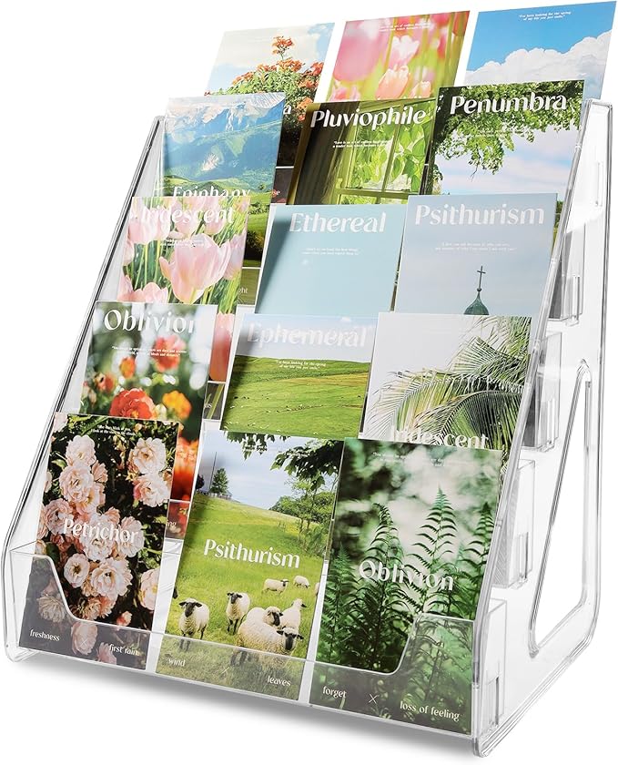Trading Card Display Stand, Vertical Holder for Baseball Basketball Sports Graded Card Display Stand Tabletop for PSA BGS SGC Slabs, Snap-On Assembly(5 Tier, 2 Pack)
