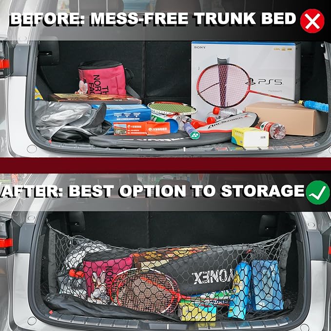 Envelope Style Cargo Net Compatible with Honda CR-V CRV 2026 2025 2024 2023 Trunk Car Rear Tailgate Touring Netting