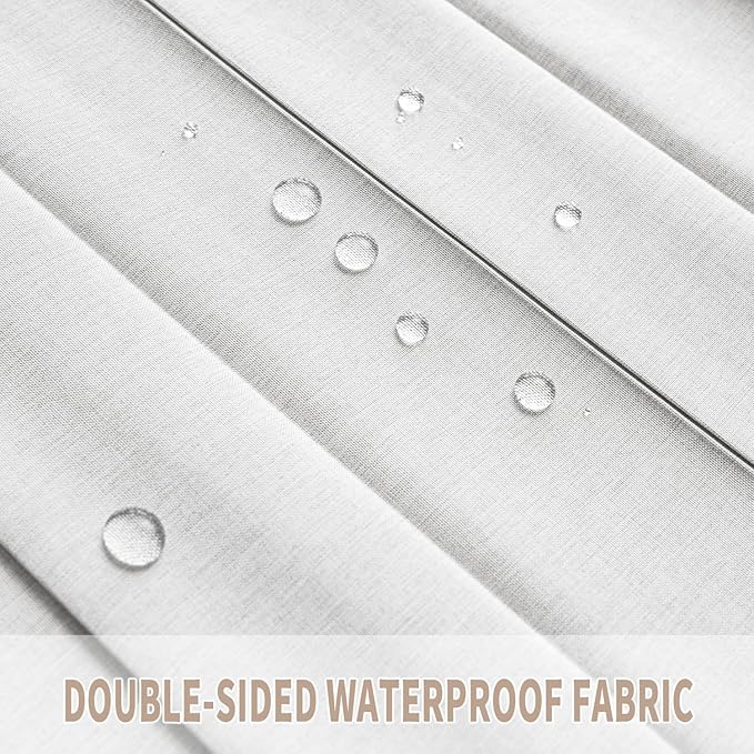 Vatge Door Curtains for Doorways, Accordion Style Curtain for Closet Doors, Temporary Doors for A Room Privacy, 1 Panel with Tieback, W52 x L78, Stone White