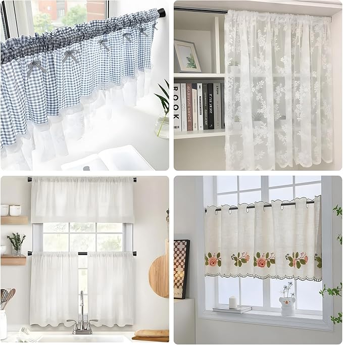 2 Pack Black Small Tension Curtain Rod 16-26 Inch,7/8" inch Adjustable Short Curtain Rod No Drilling,Spring Curtain Rod for Windows Kitchen Closet Doorway