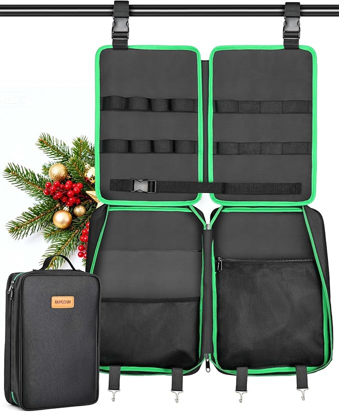 FANGSUN Camping Cooking Utensils, 16 PCS Portable Camping Kitchen Set with Grill Accessories, Camp Gifts for Men Dad, New Year‘s Presents for RV, Hiking, Picnic, Backpacking