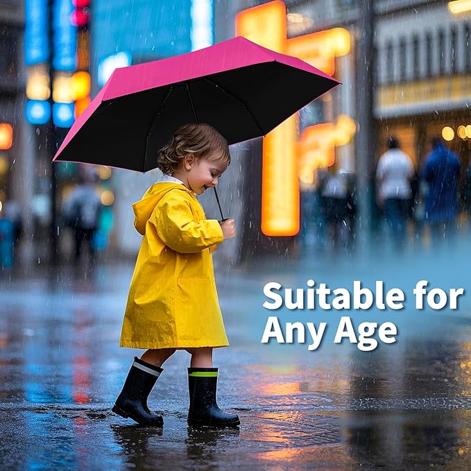 Yoobure Small Mini Umbrella with Case Light Compact Design Perfect for Travel Lightweight Portable Parasol Outdoor Sun&Rain Umbrellas