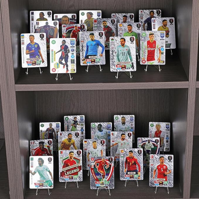 NIUBIER 30 Pack Arcylic Card Display Stands, Mini Clear Easel Stand Holder for Sports Graded Challenge Coin Trading Baseball Psa Football Card