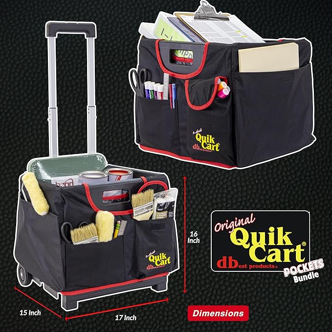 dbest Products Quik Cart Pockets Bundle Sport Rolling Crate