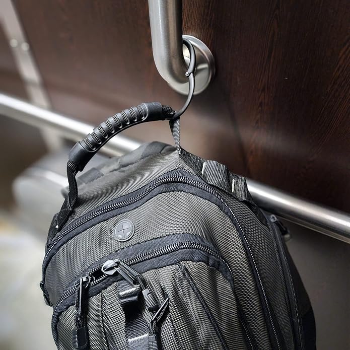 Clipa Bag Hanger - The Ring that Opens Into a Hook, Closes Automatically | Hangs Almost Anywhere in Just 1/2" of Space | Holds 33 lbs Yet Weighs Only 1.6 oz | 8 Styles | 3 yr Warranty