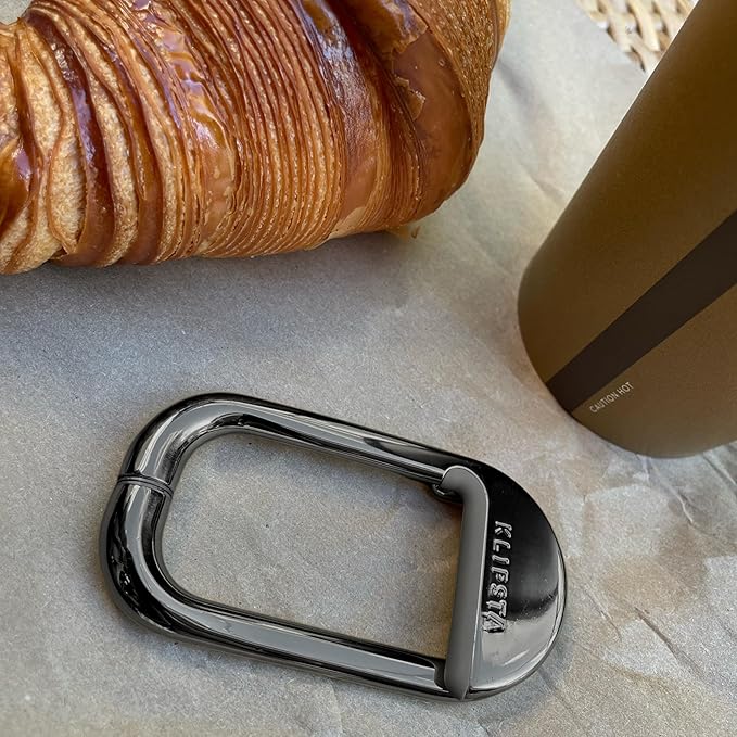 FLIP Bag Hook - Newly Redesigned. Portable Purse Hanger for Table with Magnetic Closure - Now Holds up to 50 lbs (Chrome Black)